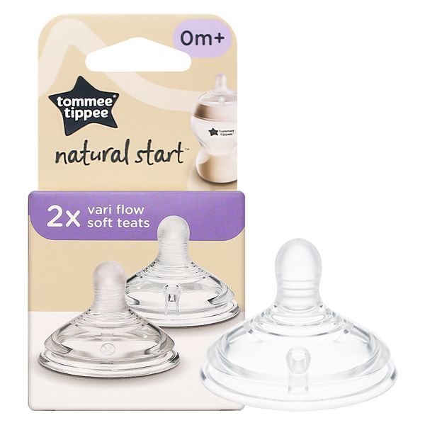 Bộ 2 núm ti Tommee Tippee Natural Start cổ rộng size + (từ 0 tháng)