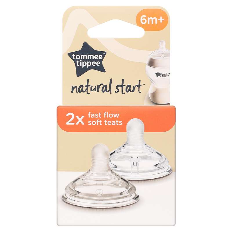 Bộ 2 núm ti Tommee Tippee Natural Start cổ rộng size 3 (từ 6 tháng)