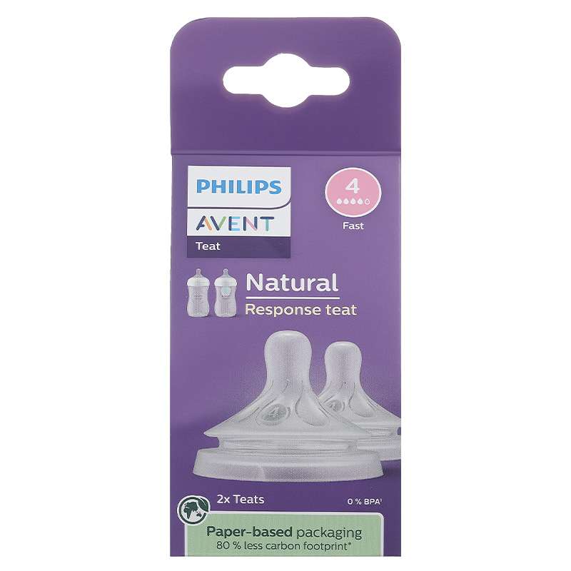 Bộ 2 núm ti Philips Avent SCY964/02 cổ rộng size 4 (3-6 tháng)