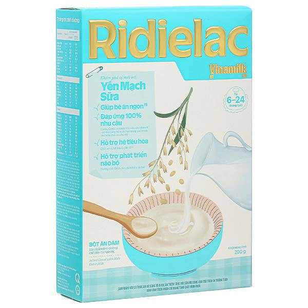 Bột ăn dặm Vinamilk Ridielac Gold yến mạch, sữa 200g