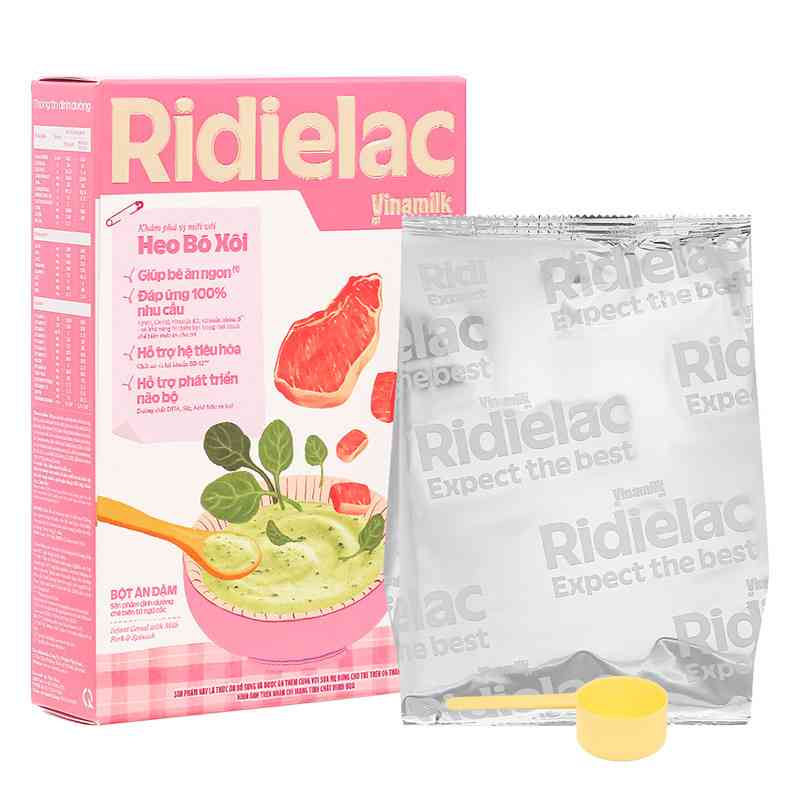 Bột ăn dặm Vinamilk Ridielac Gold heo, rau bó xôi 200g