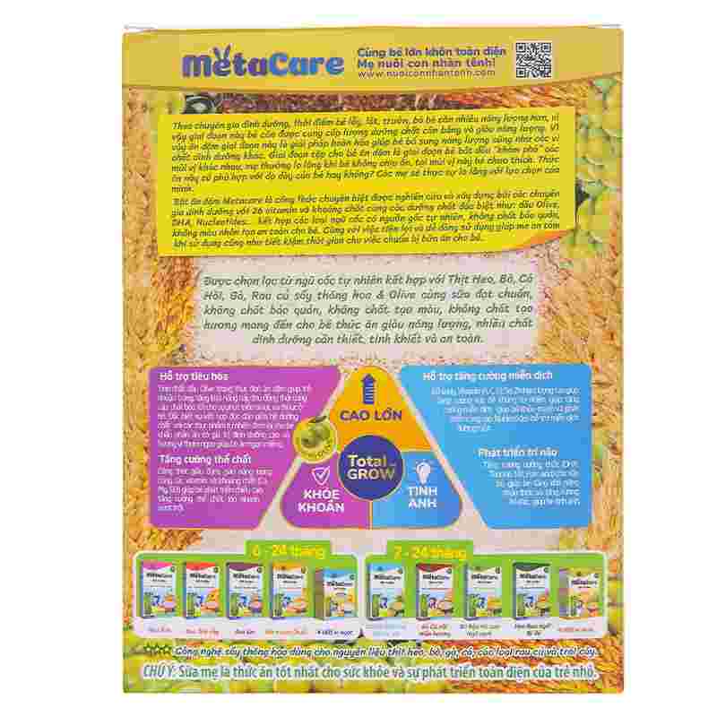 Bột ăn dặm Nutricare MetaCare 4 vị mặn 200g
