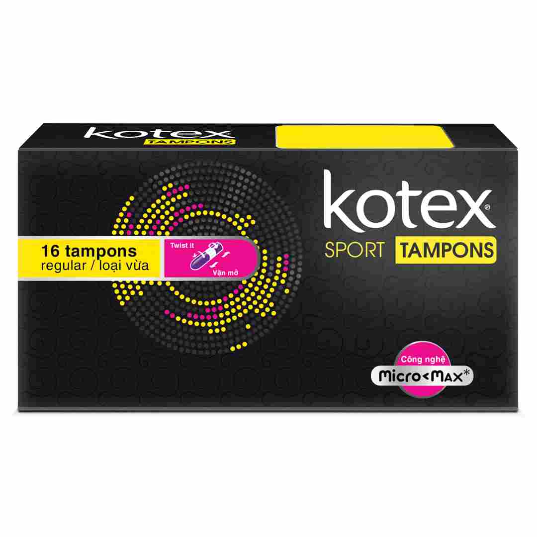 Băng Vệ Sinh Kotex Sport Tampon Loại Vừa 16 Miếng
