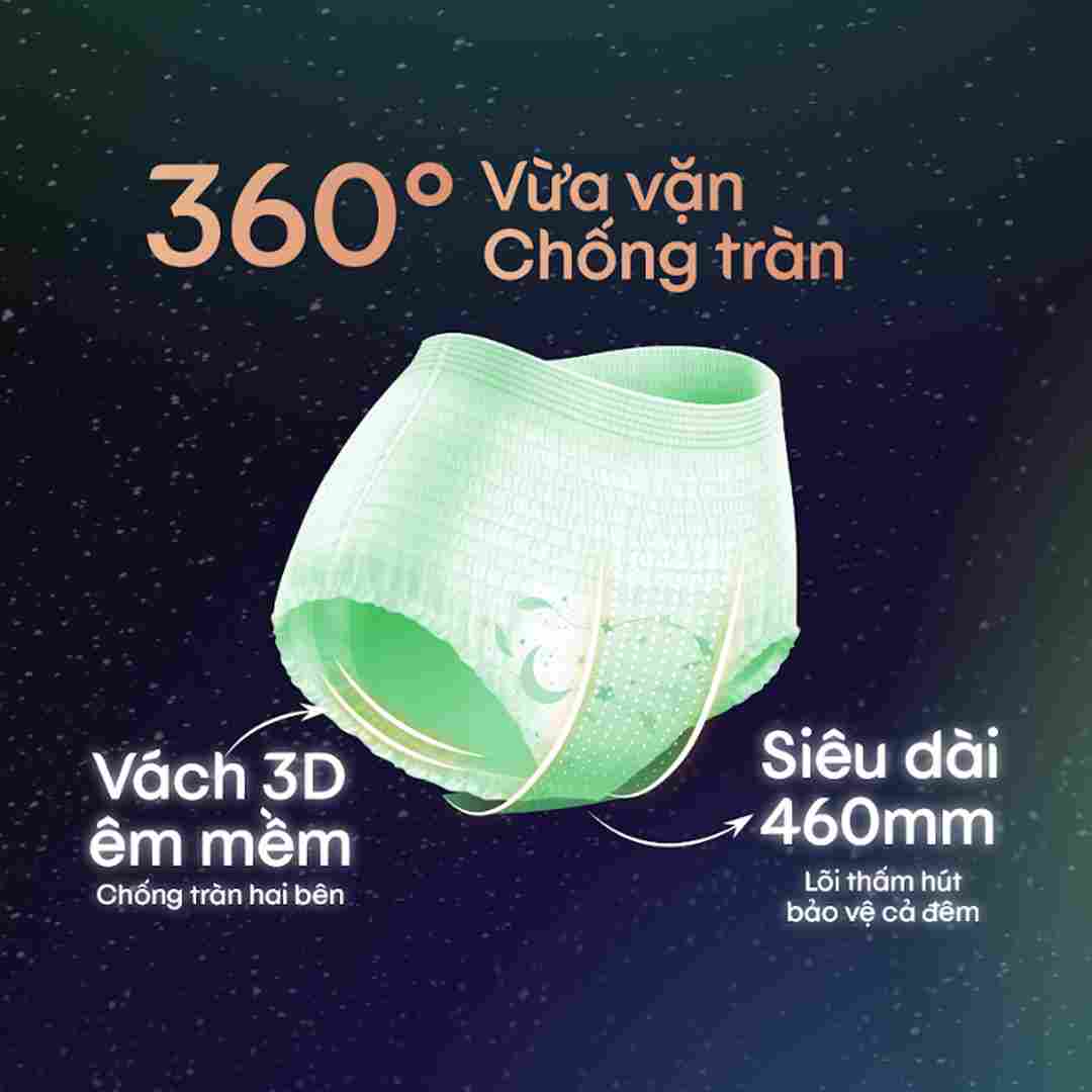 Băng Vệ Sinh Kotex Đêm Dạng Quần Kháng Khuẩn Size M-L 2 Miếng