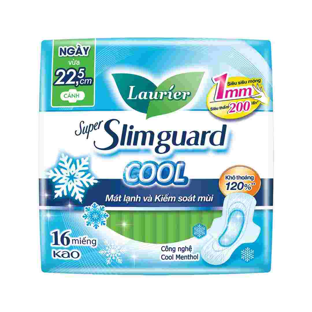Băng Vệ Sinh Laurier Siêu Mỏng Mát Lạnh 22.5cm 16 Miếng