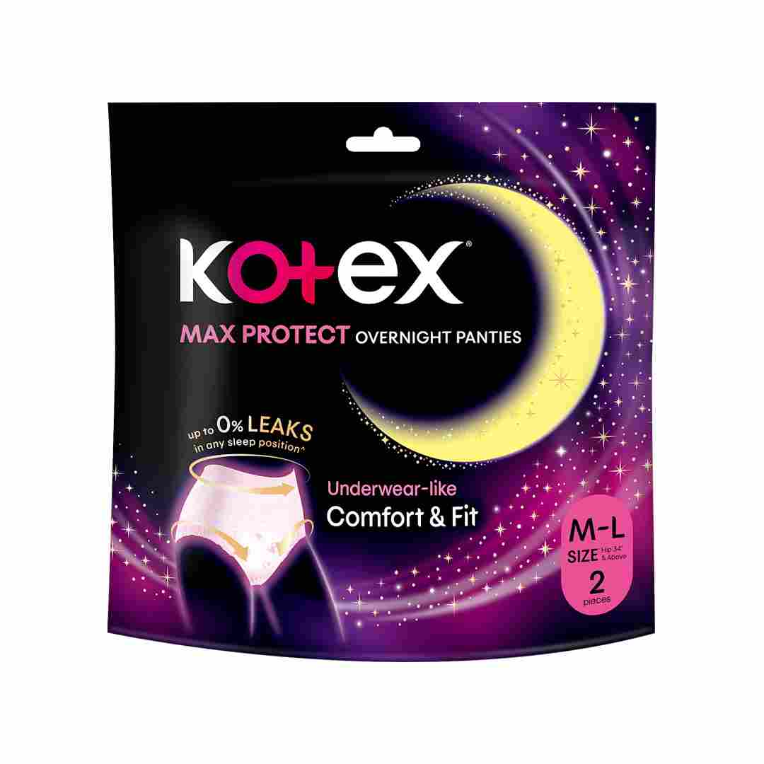 Băng Vệ Sinh Kotex Đêm Dạng Quần Size M-L 2 Miếng