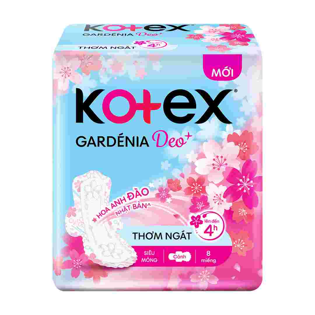 Băng Vệ Sinh Kotex Hoa Anh Đào Siêu Mỏng Cánh 23cm 8 Miếng