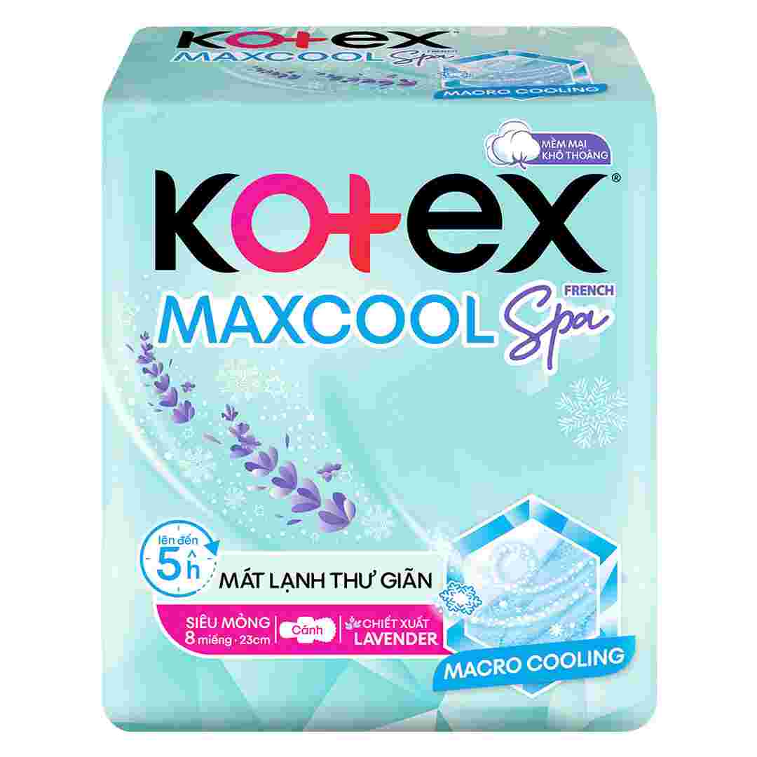 Băng Vệ Sinh Kotex Max Cool Siêu Mỏng Cánh 8 Miếng
