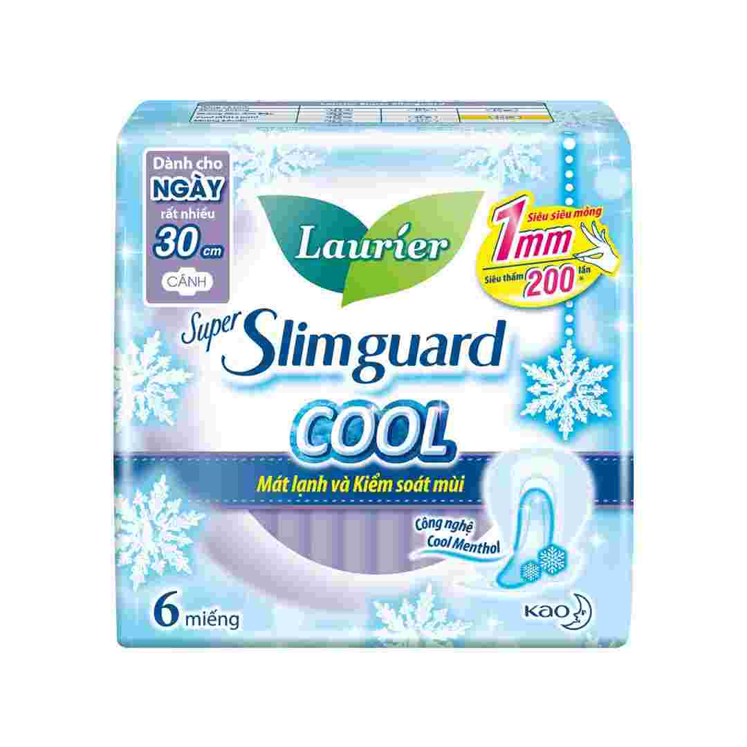 Băng Vệ Sinh Laurier Siêu Mỏng Mát Lạnh 1mm 30cm 6 Miếng