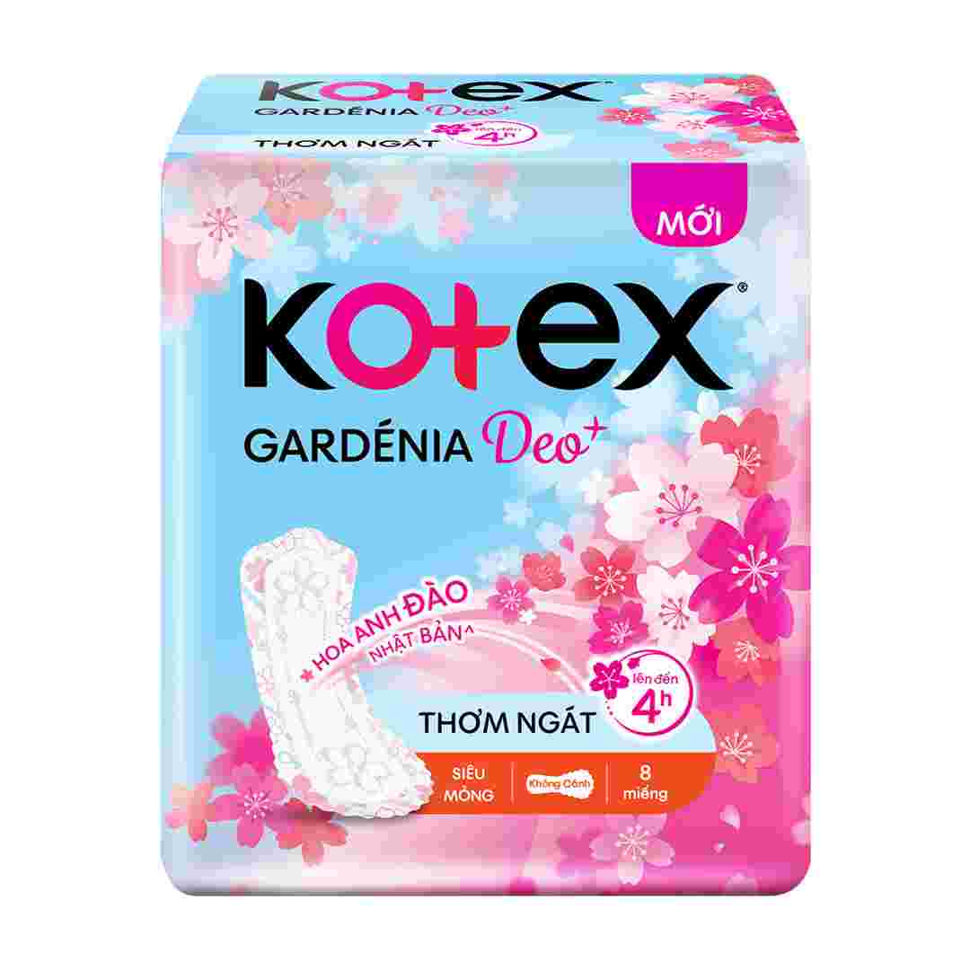 Băng Vệ Sinh Kotex Hoa Anh Đào Siêu Mỏng Không Cánh 23cm 8 Miếng