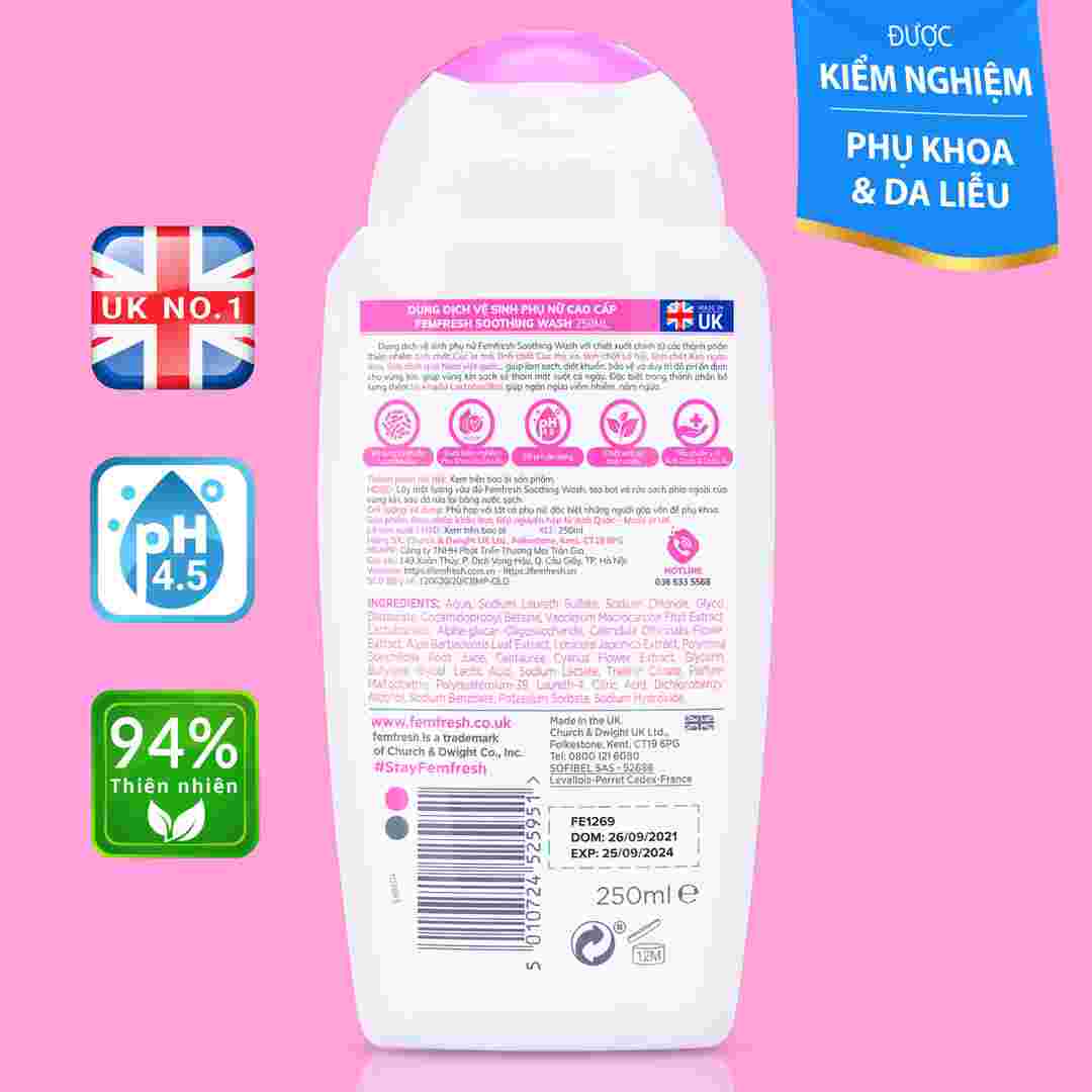 Dung Dịch Vệ Sinh Phụ Nữ Femfresh Cao Cấp Làm Dịu Da 250ml