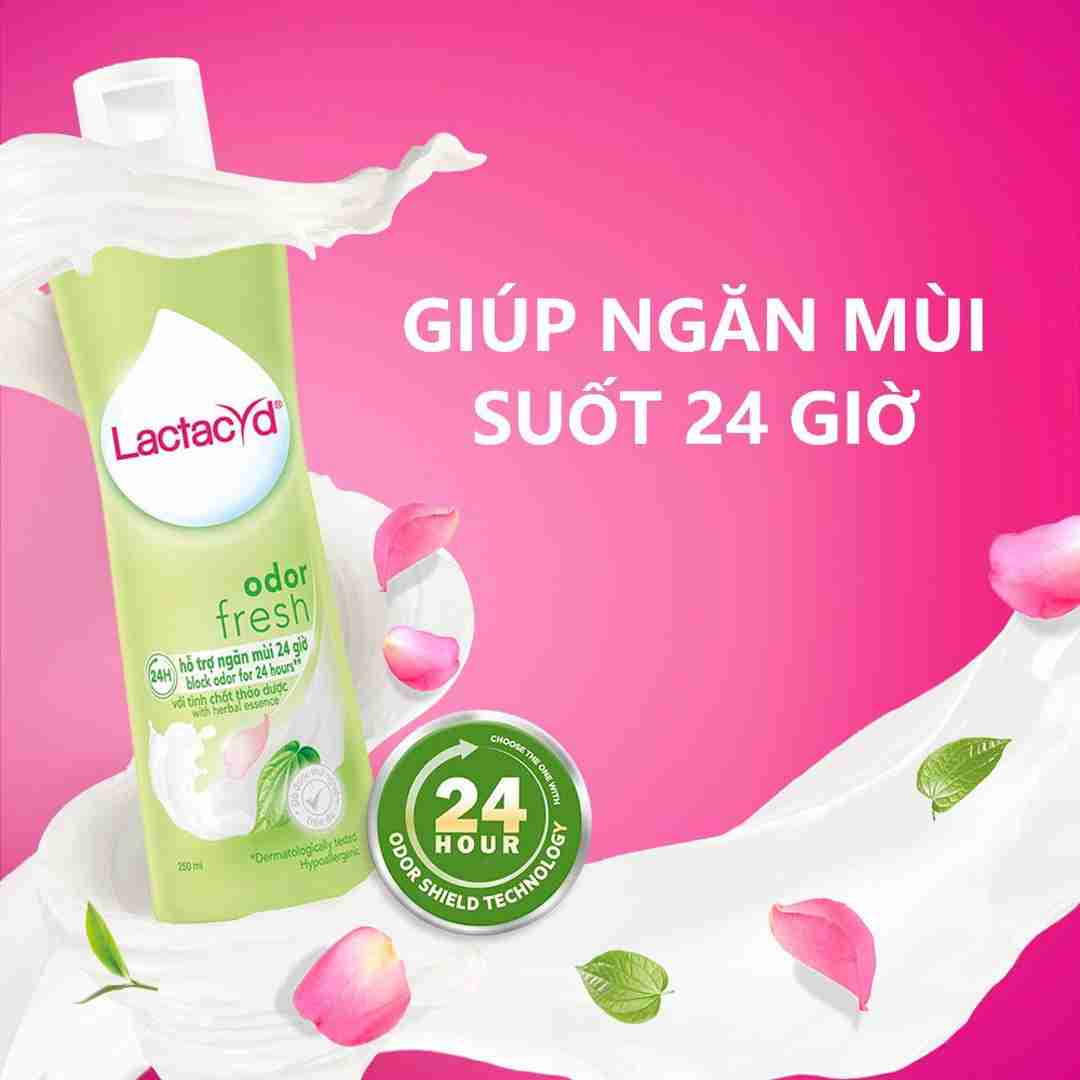 Dung Dịch Vệ Sinh Phụ Nữ Lactacyd Ngăn Mùi 24H 150ml