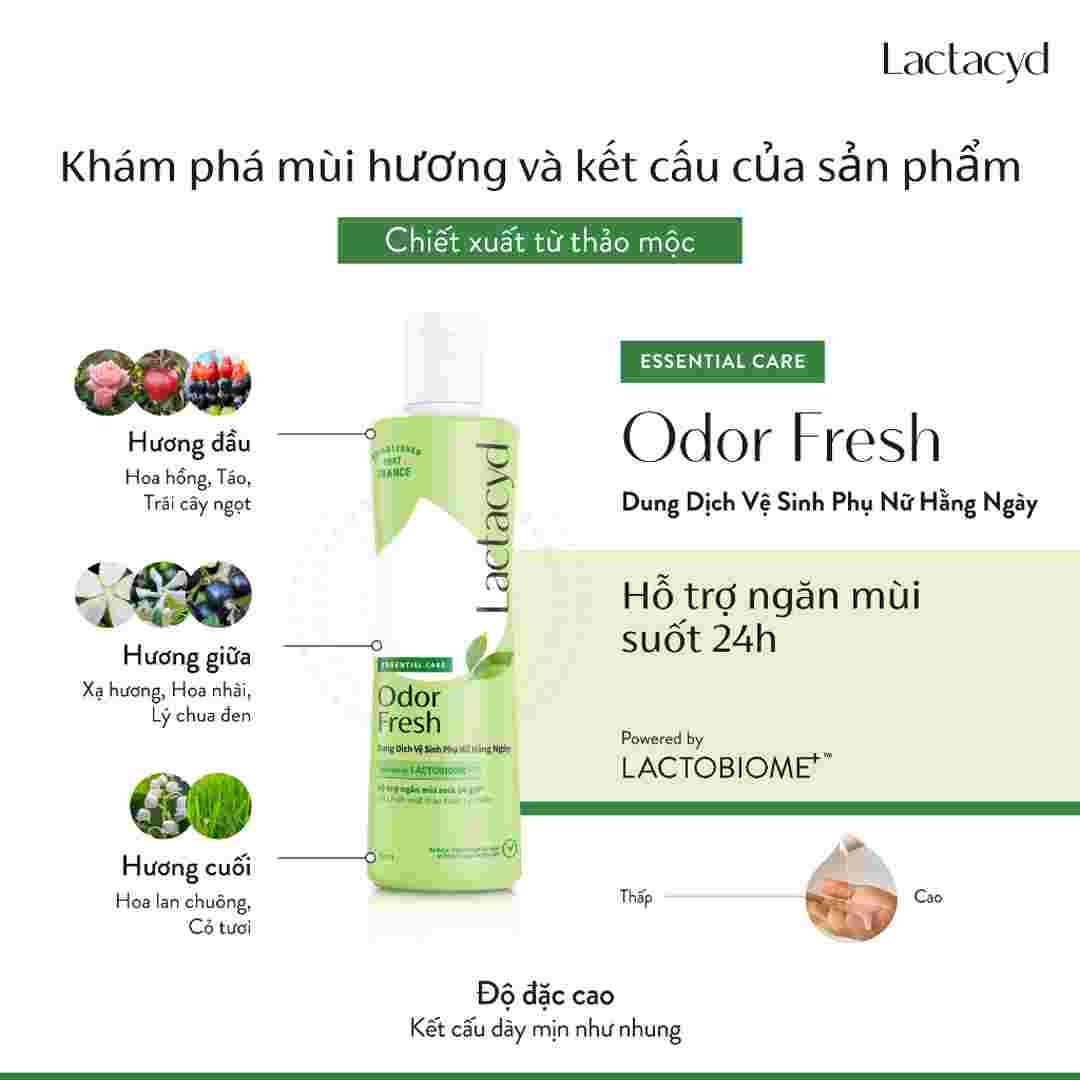 Dung Dịch Vệ Sinh Phụ Nữ Lactacyd Ngăn Mùi 24H 60ml