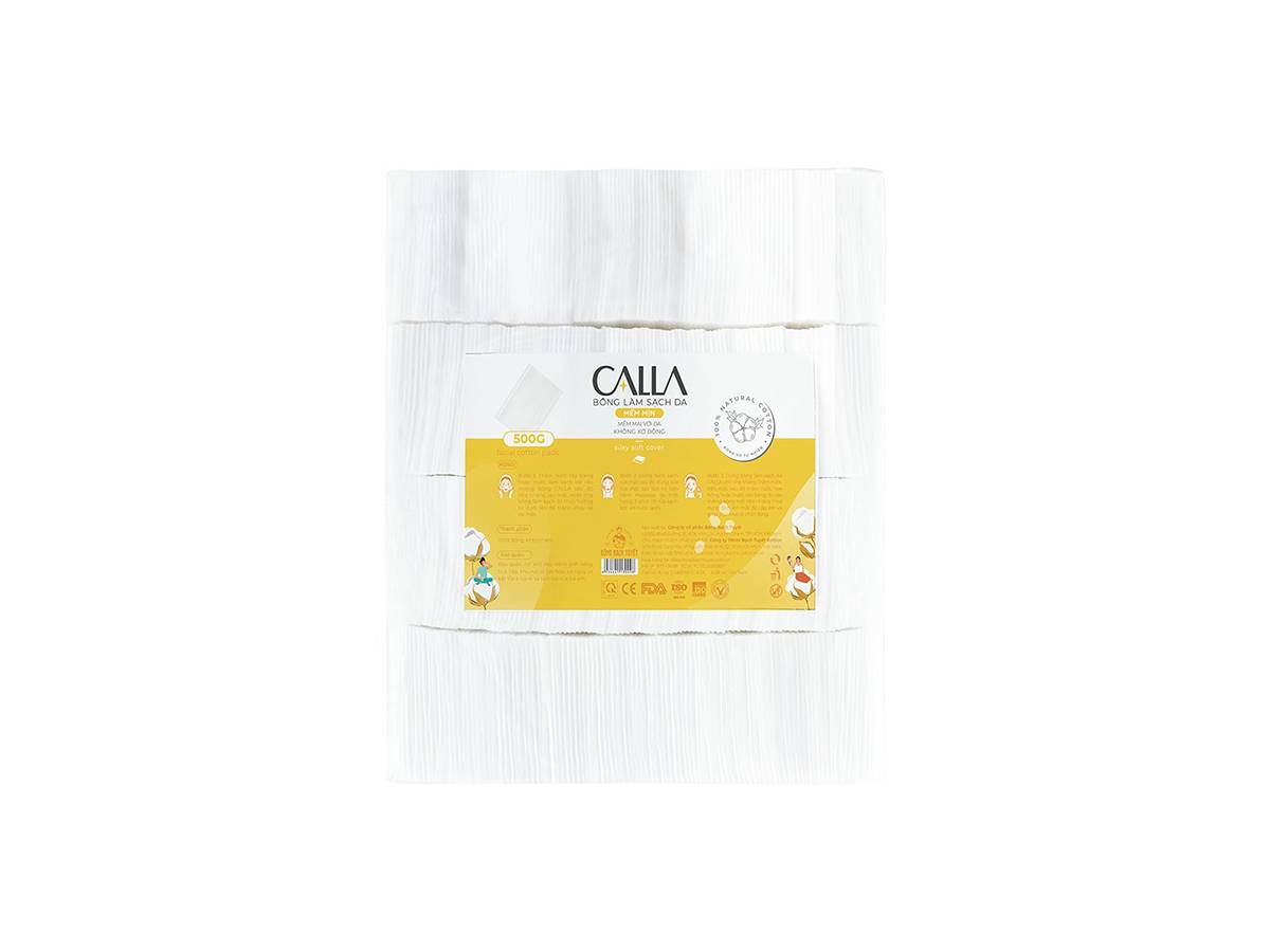 Bông Tẩy Trang Bông Bạch Tuyết Calla Mềm Mịn 500g