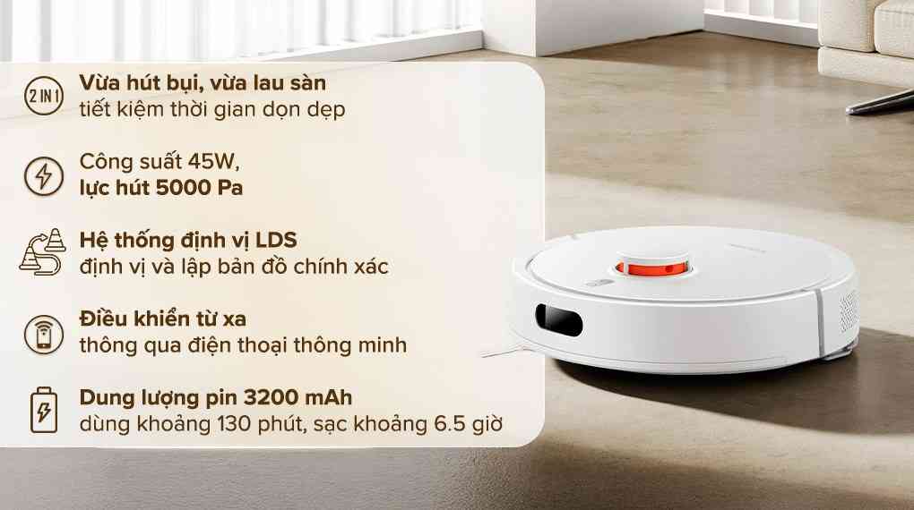 Robot hút bụi lau nhà Xiaomi Vacuum S20
