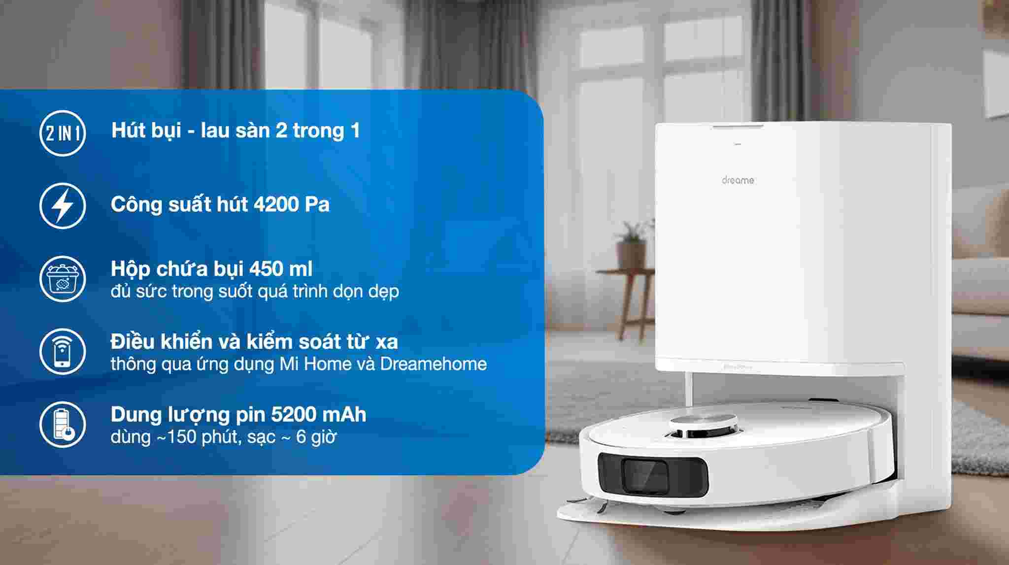 Robot hút bụi lau nhà Dreame L10 Prime