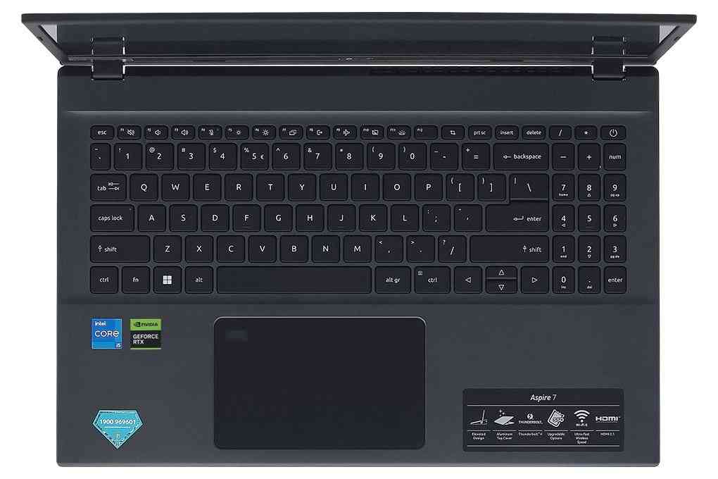 Laptop Acer Gaming Aspire 7 A715-76G-5806 NH.QMFSV.002 (i5-12450H, RTX 3050 4GB, 16GB, 512GB, FHD 144Hz)