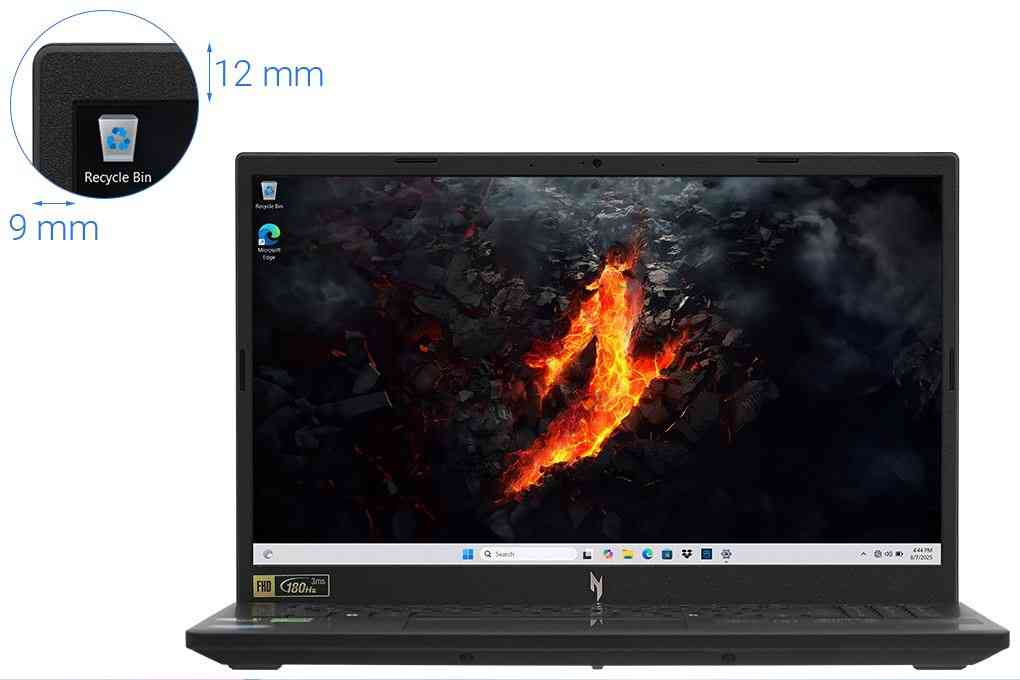 Laptop Acer Gaming Nitro V 15 ProPanel ANV15-41-R7CR NH.QPESV.003 (R5 7535HS, RTX 4050 6GB, 16GB, 512GB, FHD 180Hz)