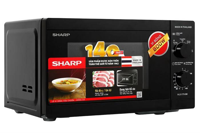Lò vi sóng Sharp R-211TV-BK 21 lít