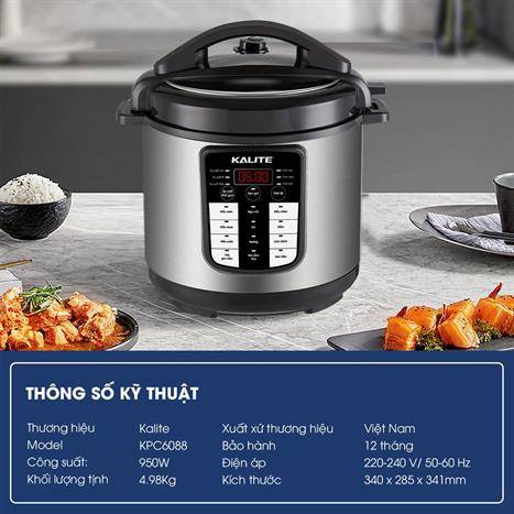 Nồi áp suất điện Kalite KPC6088 6 lít