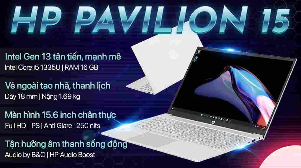 Laptop HP Pavilion 15 eg3095TU 8C5L6PA (i5 1335U, 16GB, 512GB)