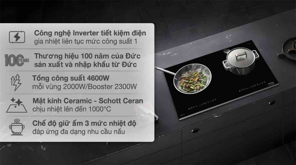 Bếp từ đôi âm Hafele HC-I7325B (533.09.979) 4600W