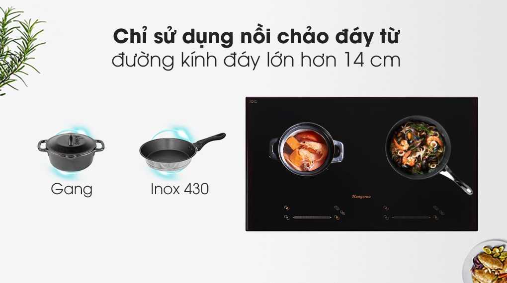 Bếp từ đôi lắp âm Kangaroo KG859i 4000W