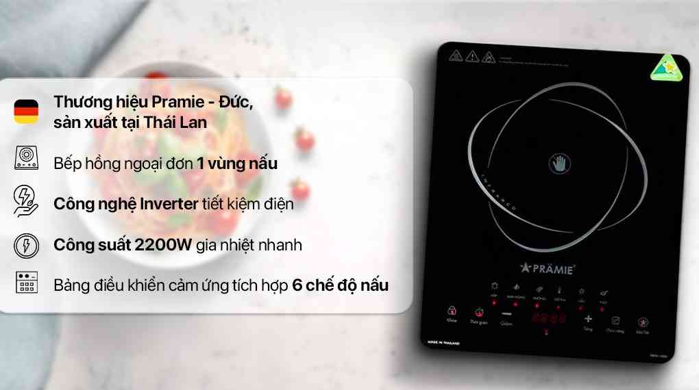 Bếp hồng ngoại đơn Pramie PRTH-1000 2200W