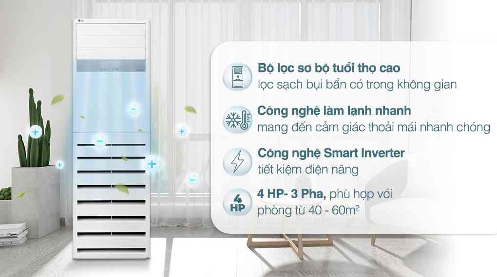 Máy lạnh tủ đứng LG Inverter 4 HP ZPNQ36LR5A0 (3 Pha)