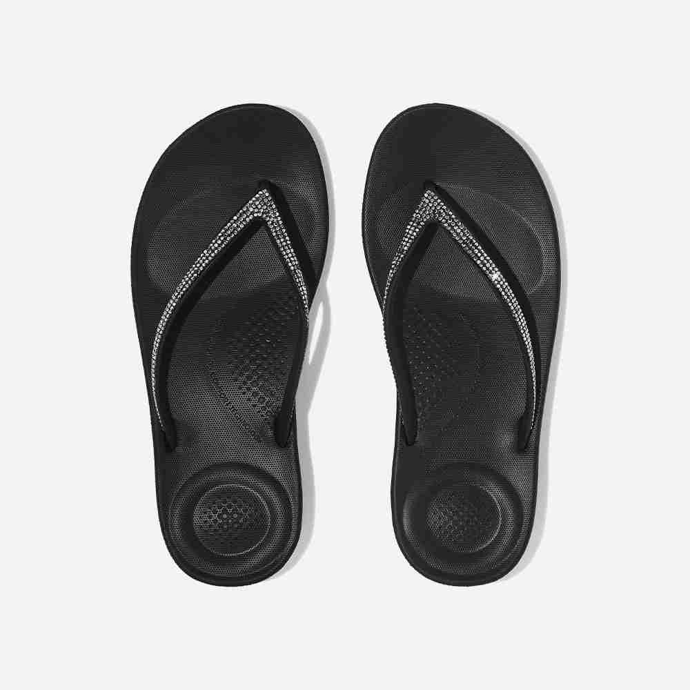 Dép Xỏ Ngón Nữ Fitflop Iqushion Sparkle Be