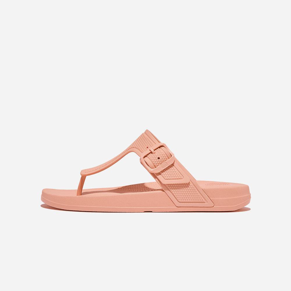Dép Xỏ Ngón Nữ Fitflop Iqushion Adjustable Buckle ĐEN
