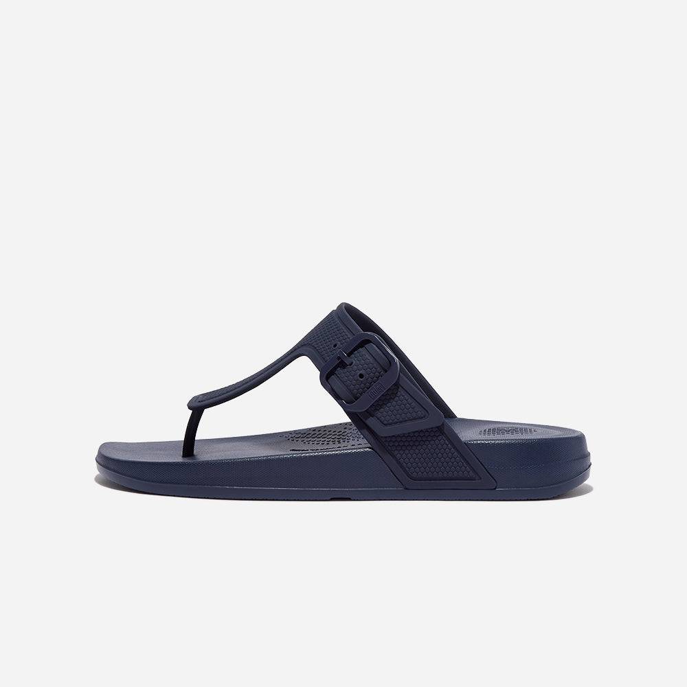 Dép Xỏ Ngón Nữ Fitflop Iqushion Adjustable Buckle ĐEN