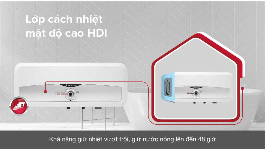Máy nước nóng gián tiếp Ariston 20 lít 2500W SL2 20 RS 2.5 FE