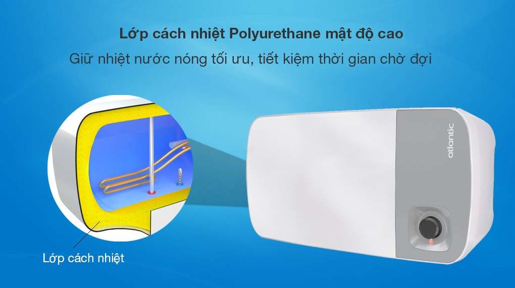 Máy nước nóng gián tiếp Atlantic 20 lít 2500W NEO LITE 823021 SWH 20H M-4