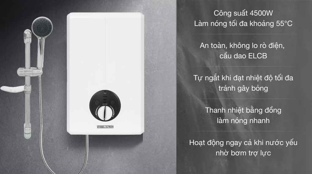 Máy nước nóng trực tiếp Stiebel Eltron 4500W XGP 45 EC