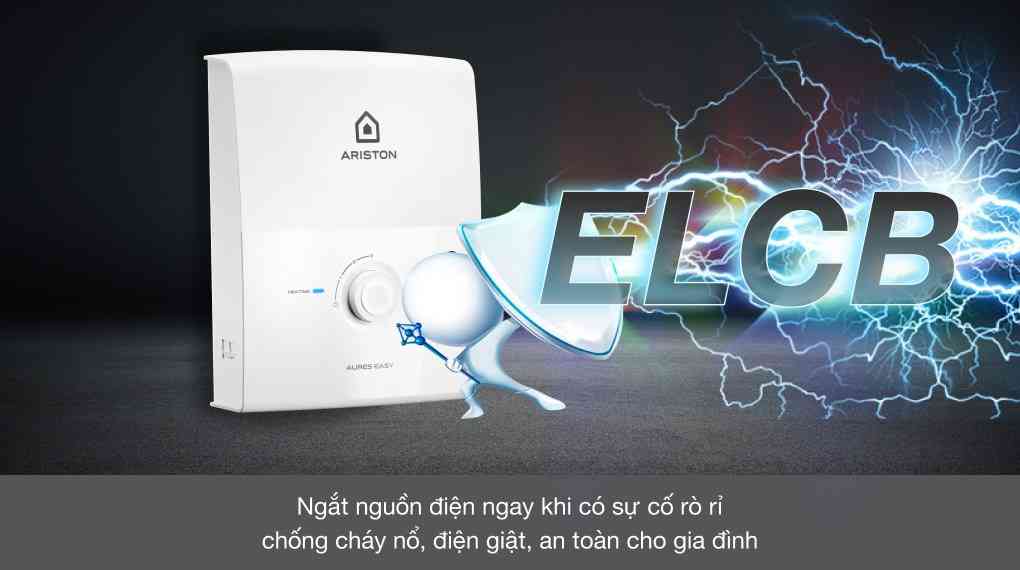 Máy nước nóng trực tiếp Ariston 4500W AURES EASY 4.5 D