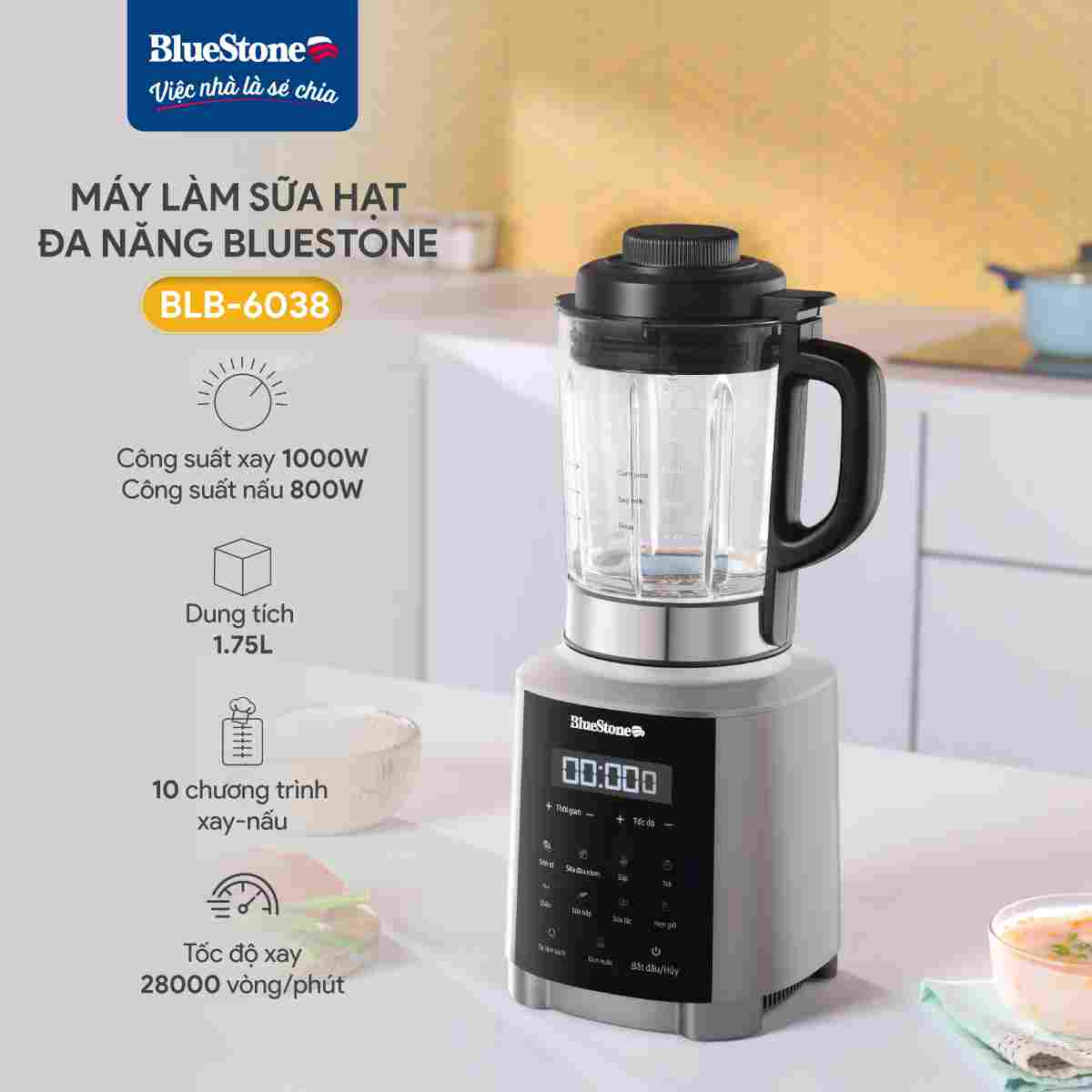 Máy làm sữa hạt đa năng BlueStone BLB-6038