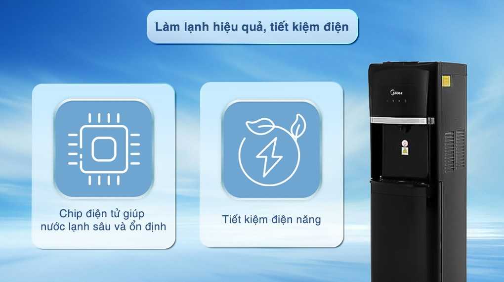 Cây nước nóng lạnh Midea YD1135AS-B 500W