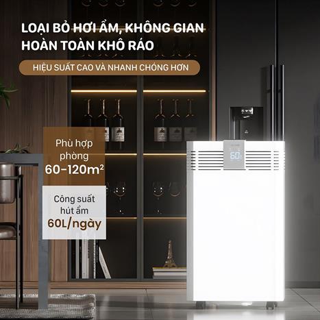 Máy hút ẩm FUJIHOME DH60W-HEPA 60 lít/ngày