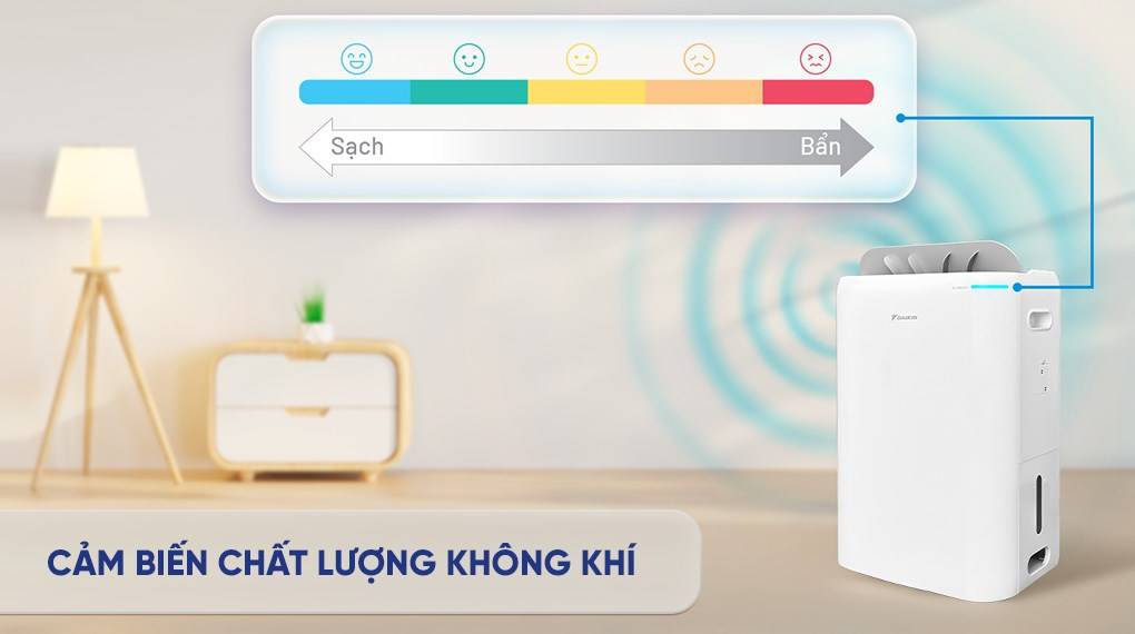 Máy hút ẩm kết hợp lọc không khí Daikin JPF12AV2 23 lít/ngày