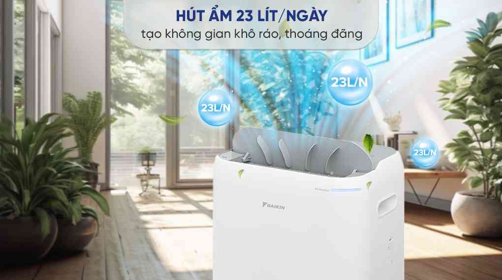 Máy hút ẩm kết hợp lọc không khí Daikin JPF12AV2 23 lít/ngày