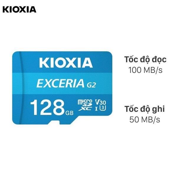 Thẻ nhớ Kioxia Exceria G2 microSDXC 128GB Class 10 U3