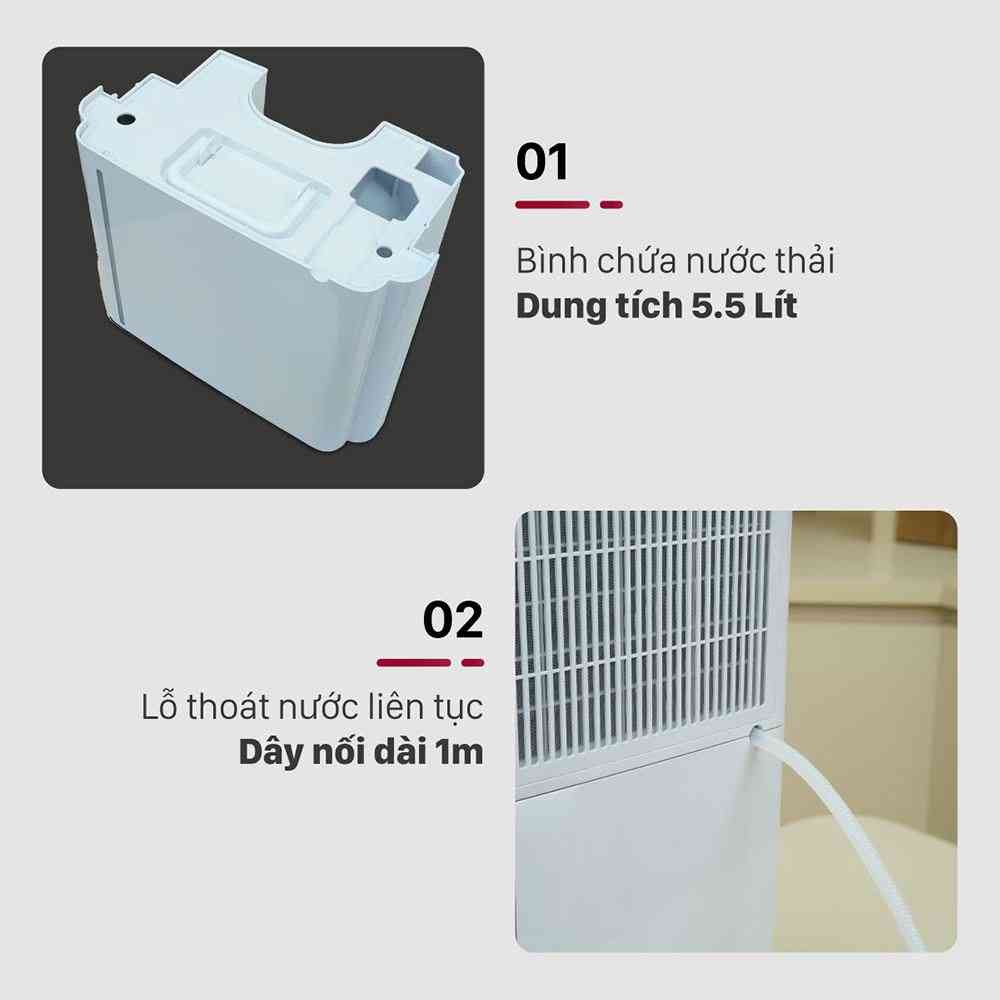 Máy hút ẩm FUJIHOME DH25W-HEPA-NEW 25 lít/ngày