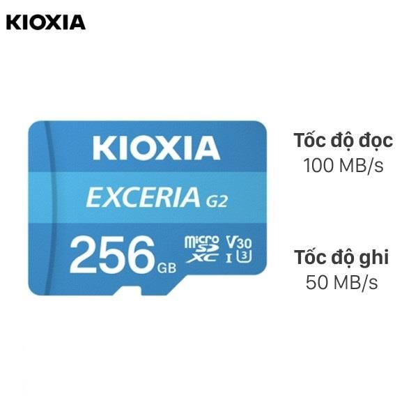 Thẻ nhớ Kioxia Exceria G2 microSDXC 256GB Class 10 U3