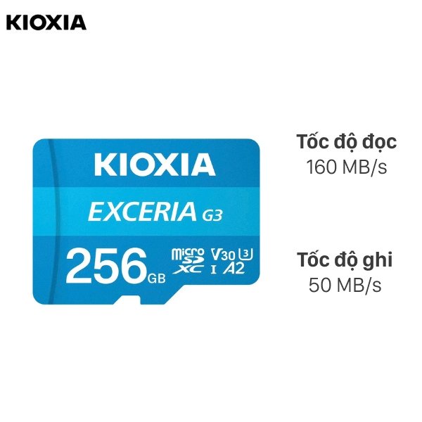 Thẻ nhớ Kioxia Exceria G3 microSDXC 256GB Class 10 U3