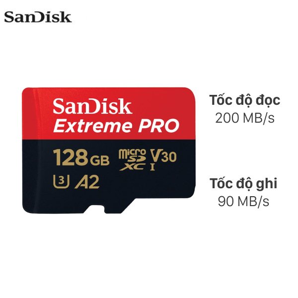 Thẻ nhớ SanDisk Extreme Pro microSDXC 128GB Class 10 U3