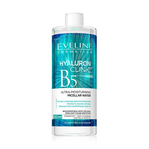 Nước Tẩy Trang Eveline Hyaluron Clinic B5 Cấp Ẩm 500ml