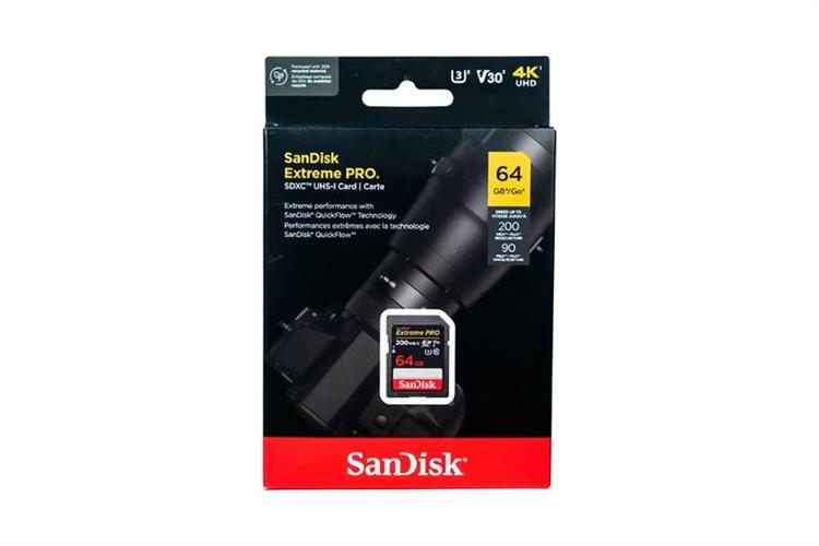 Thẻ nhớ SanDisk Extreme Pro SDXC 64GB Class 10 U3