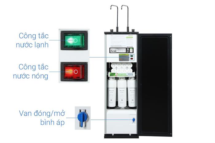 Máy lọc nước RO nóng nguội lạnh Hydrogen Kangaroo KG12S2H4 12 lõi