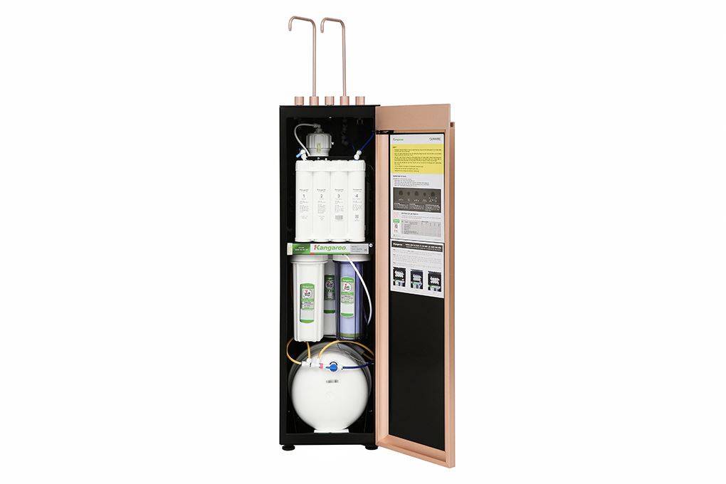 Máy lọc nước RO nóng nguội lạnh Hydrogen ion kiềm Kangaroo KGHC12A2 12 lõi